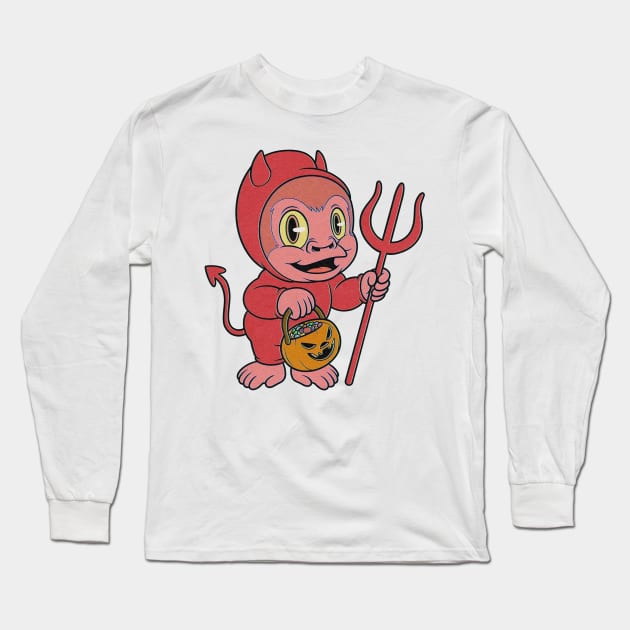 gorilla devil Long Sleeve T-Shirt by Ninja banana